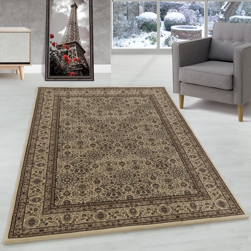 Carpettex Orientteppich Beige Kurzflor Vintage Pflegeleicht