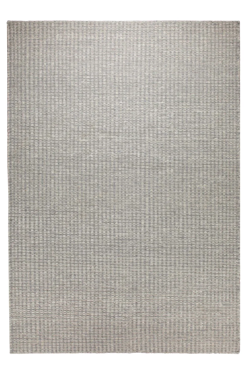 Handwebteppich Wolle meliert grau 160x230 cm