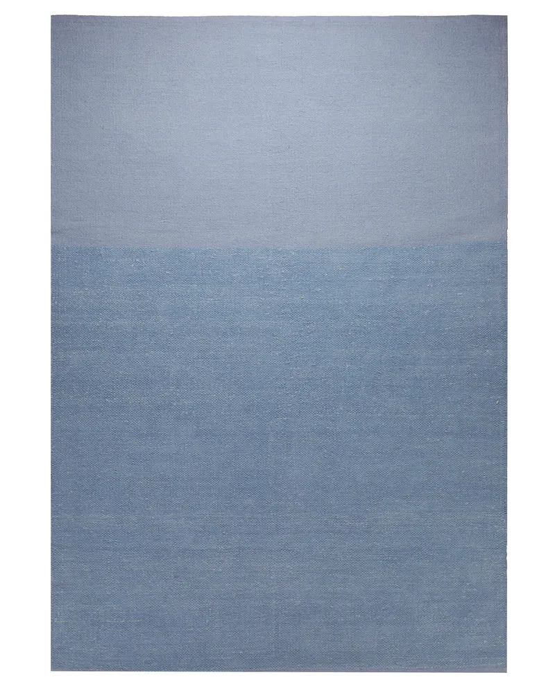 Spring Handwebteppich Chenille hellblau blau 160x230 cm
