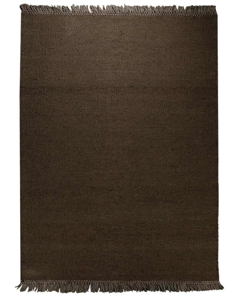 Dedon Outdoor Handwebteppich uni braun 160x230 cm
