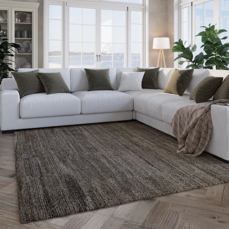 Kurzflor Teppich Grau Braun meliert "Hamptons EIGHTEEN" WECONhome