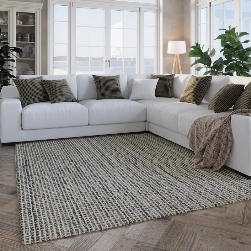 Kurzflor Teppich Grau Braun meliert "Hamptons FOURTEEN" WECONhome