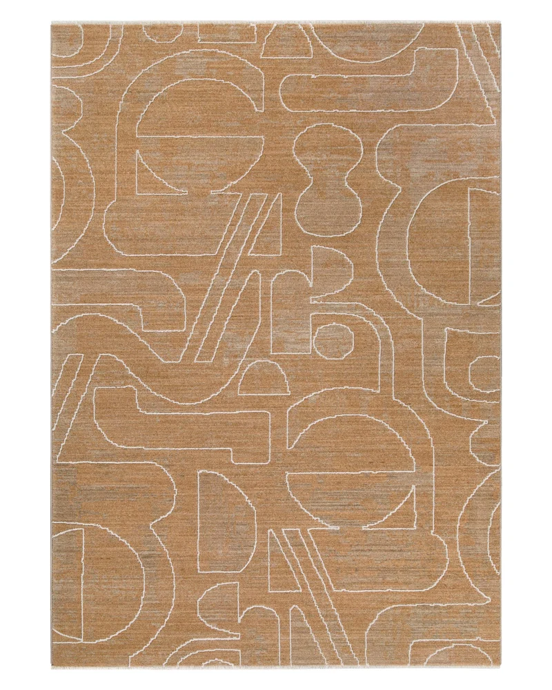 Esprit Kurzflorteppich Braun Multi "Beatle-B"