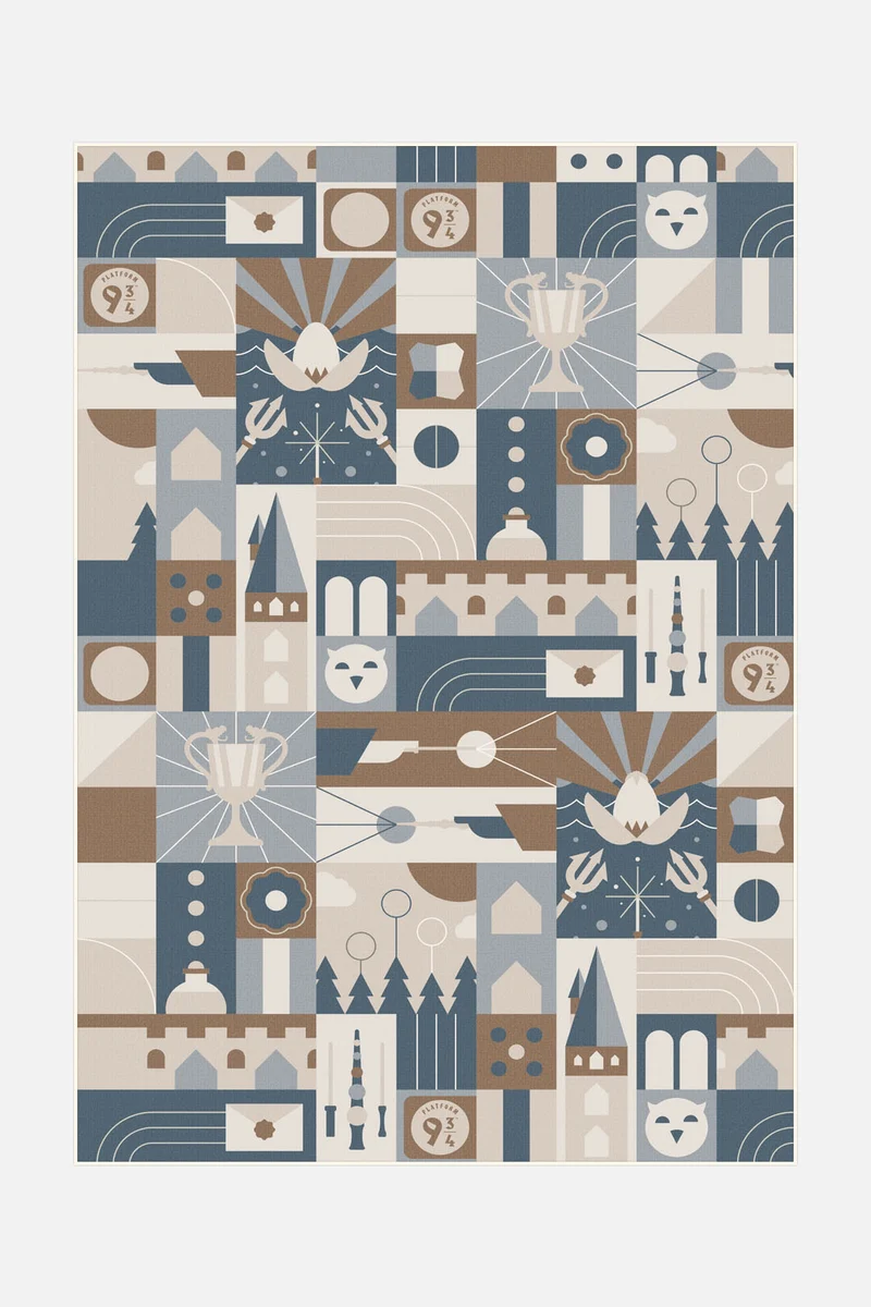 Harry Potter™ Champion Rauchblau Teppich