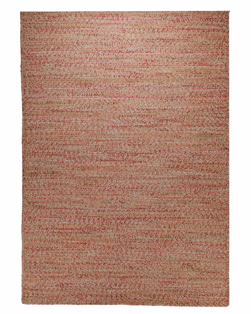 Summer Handwebteppich Wolle meliert rosé natur 160x230 cm
