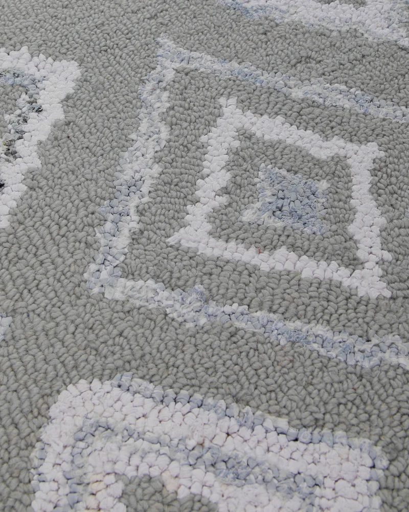 Berber-Raute in Salbei - Handtuft Wolle 160 x 230 cm