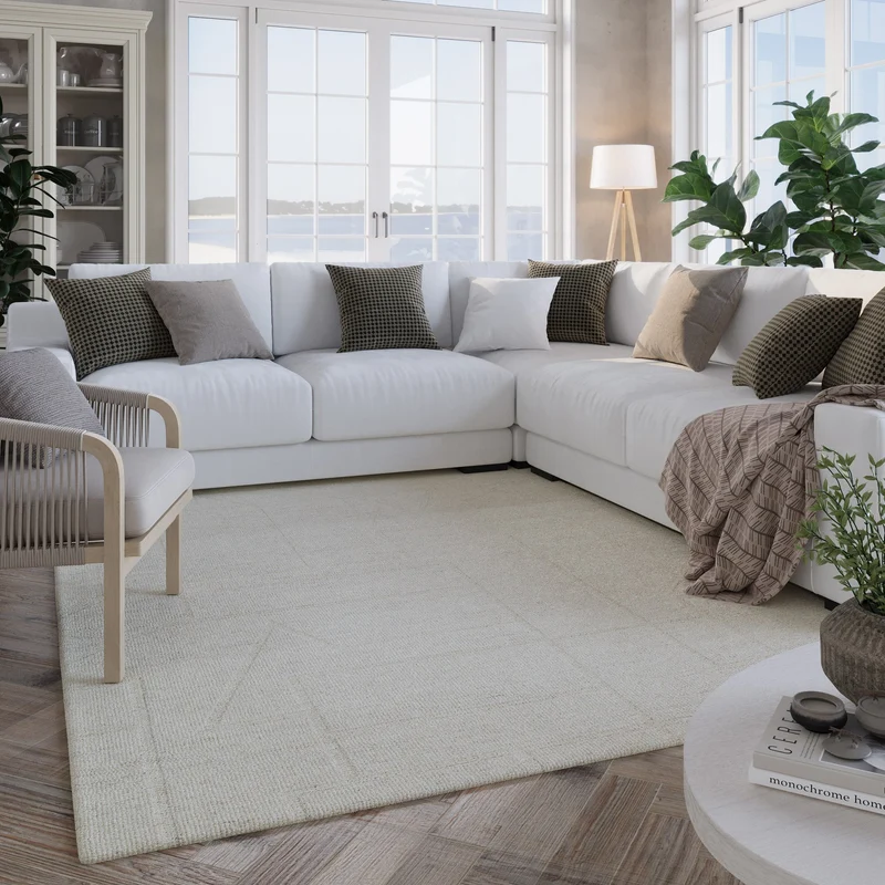 Kurzflor Teppich Creme Weiß "Hamptons TWENTYEIGHT" WECONhome