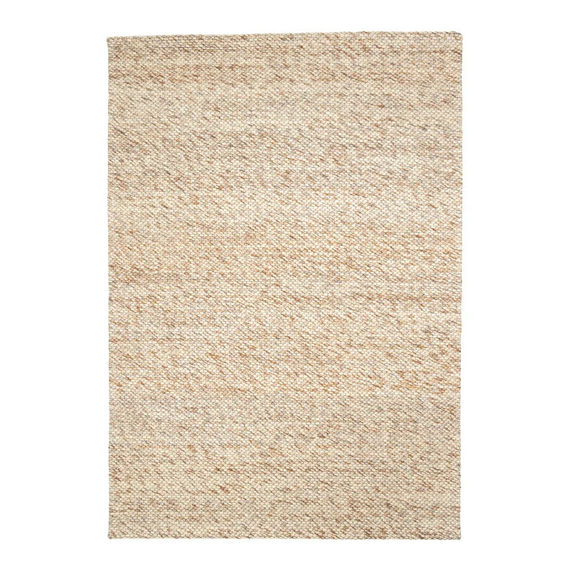 Wollteppich - Melange Creme Braun