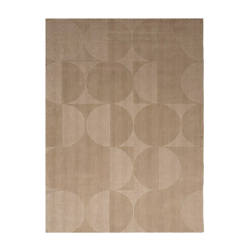 Wollteppich - Giselle Circles Beige