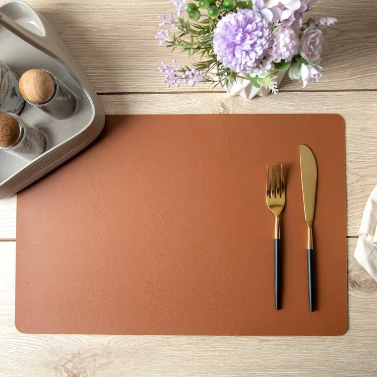 Phylo Rectangular Placemats, Set of 6 - Dark Brown