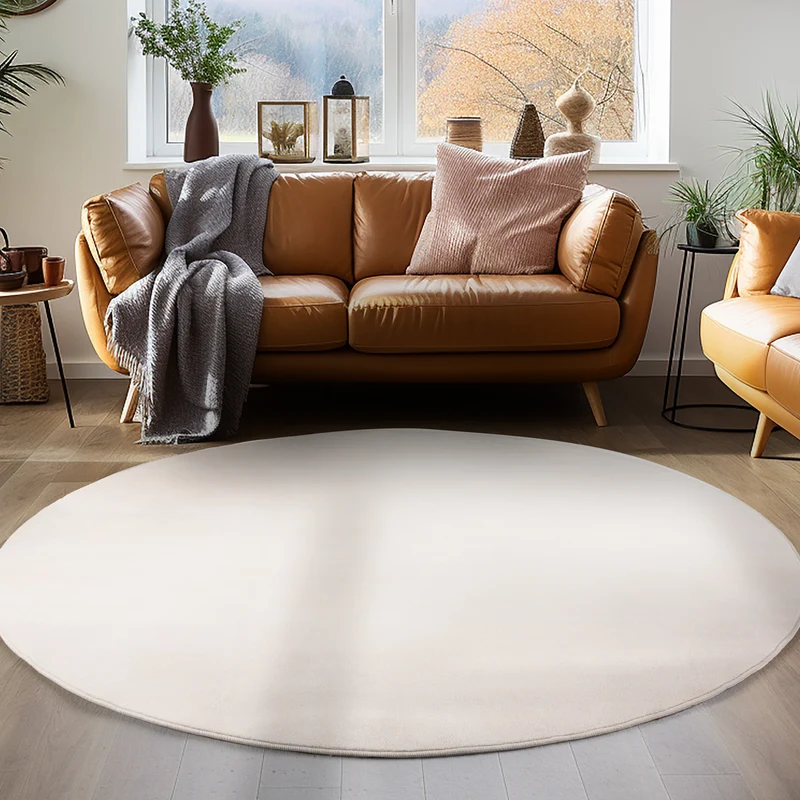 Carpettex Waschbarer Kurzflor Teppich Modern Einfarbig Weich