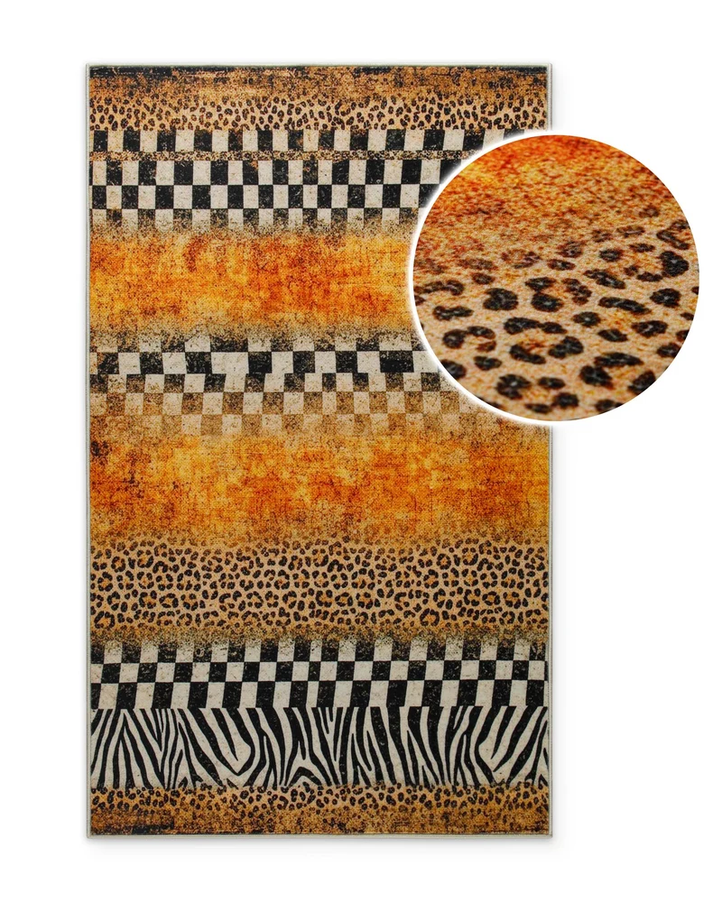 Badteppich Gelb Orange Animal Print mit Zebra-Design "Jungle Stripes" WECONhome