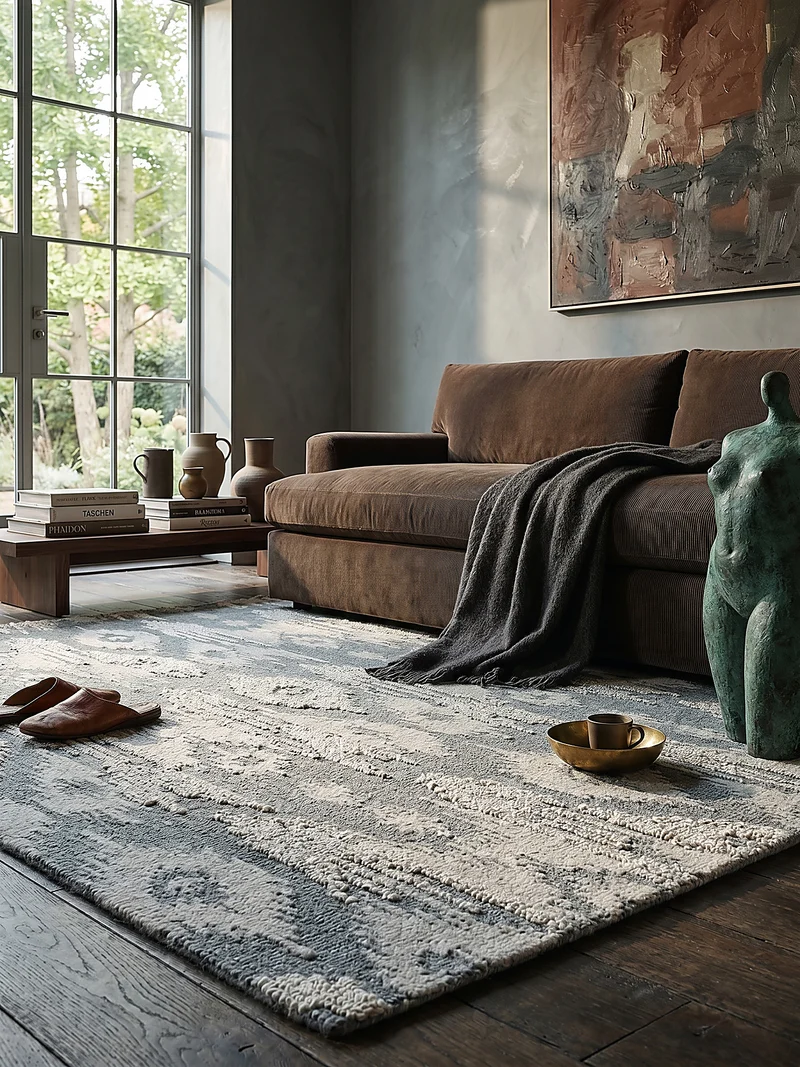 Wollteppich Ethno Ikat, Wohnzimmer