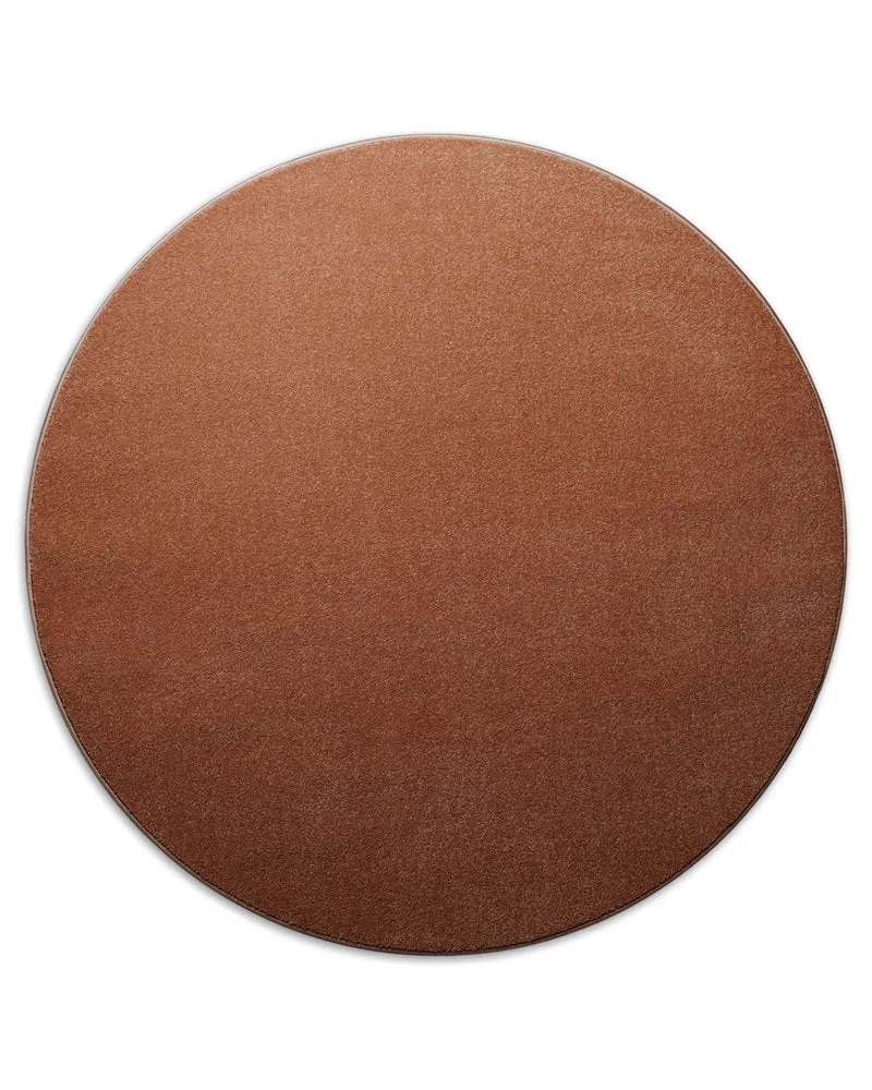 Kurzflorteppich Rund Ziegel Rot "Montepulciano" Homie Living