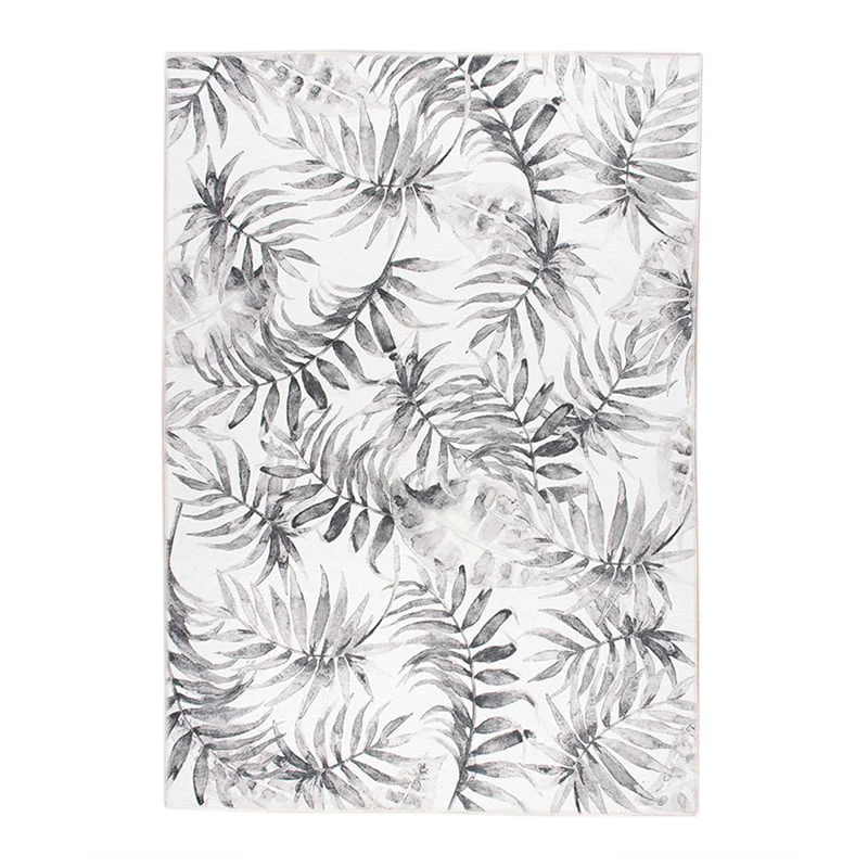 Boho Teppich - Palmier Blätter Grau
