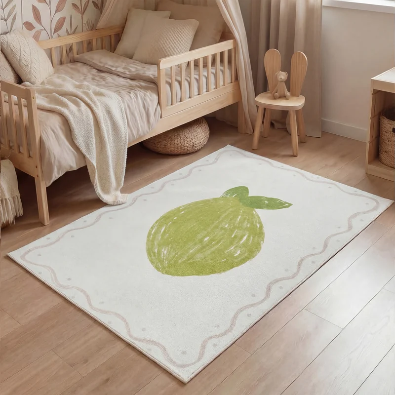 Waschbarer Kinderteppich - Mick Limoen Green