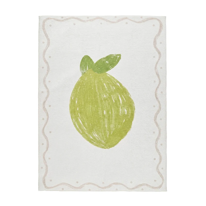 Waschbarer Kinderteppich - Mick Limoen Green