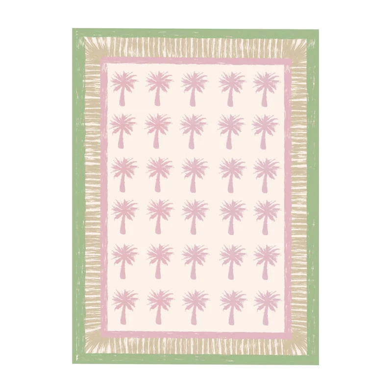 Outdoor-Teppich - Oasis Palm Pink/Grün