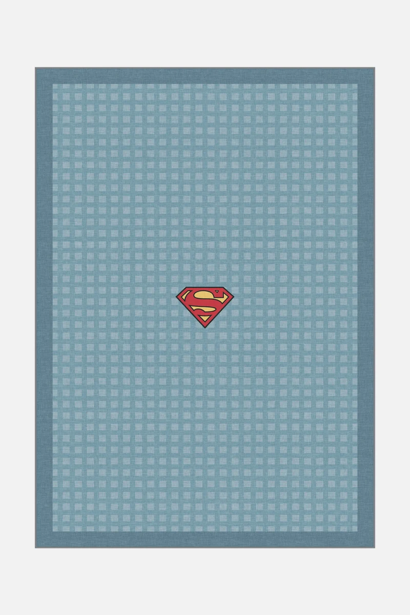 Superman™ Gitter Blau Teppich