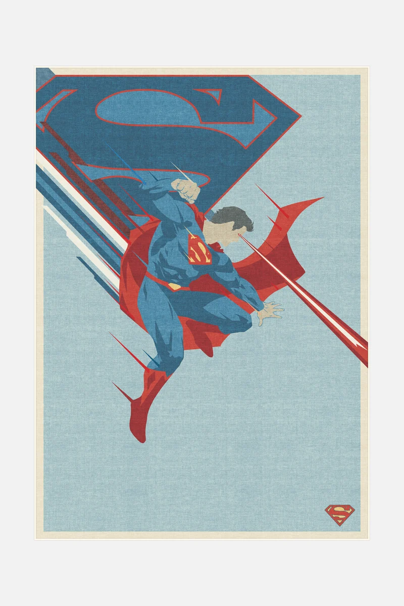 Superman™ Laser Blau Teppich