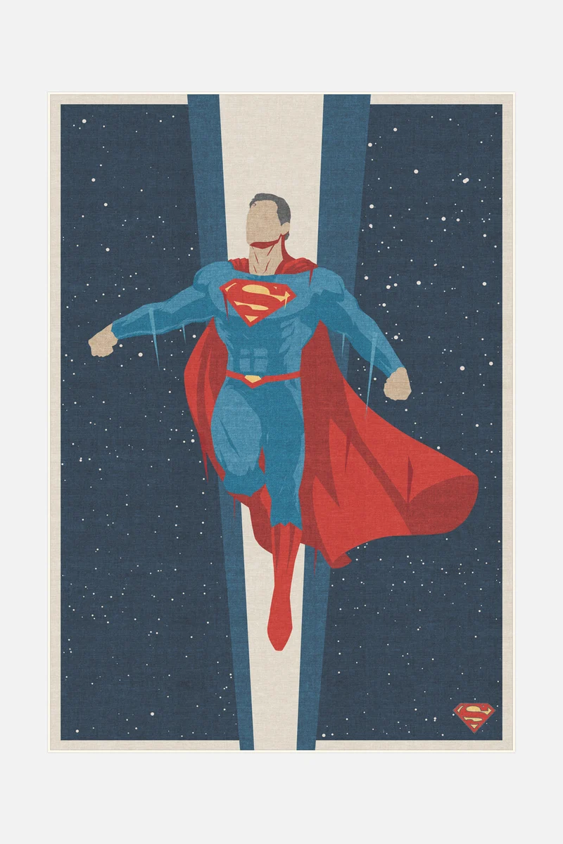 Superman™ Weltraum Dunkelblau Teppich
