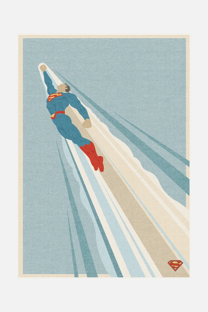 Superman™ Flug Blau Teppich