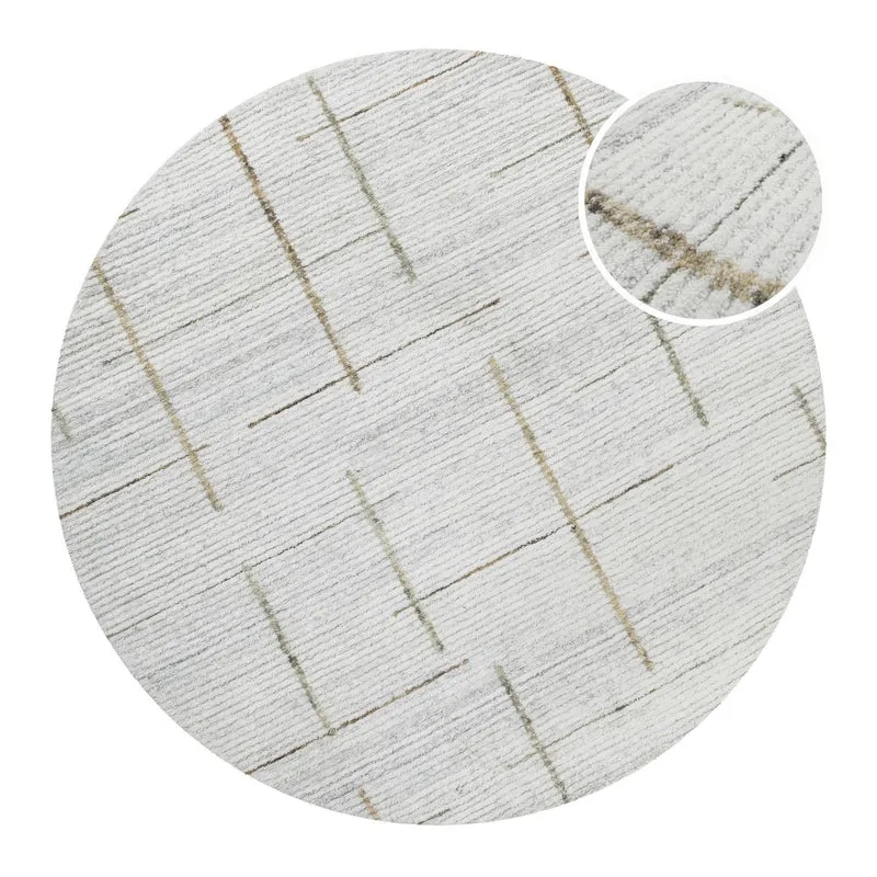 Kurzflor Teppich Rund Perl Weiß "Hamptons TWENTYTWO" WECONhome