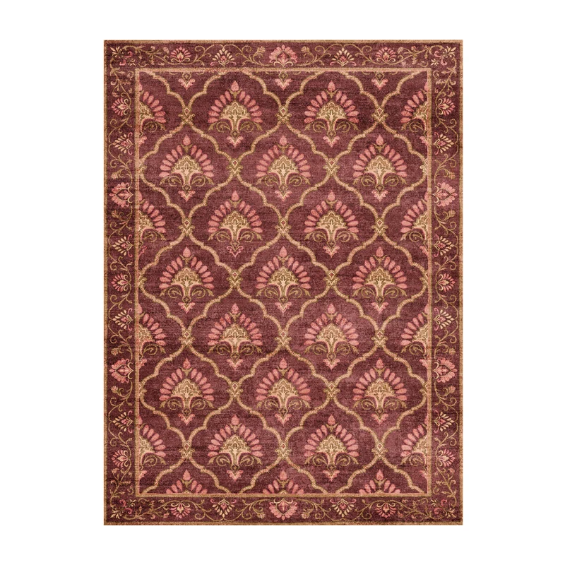 Teppich Vintage - Sage Grid Rot