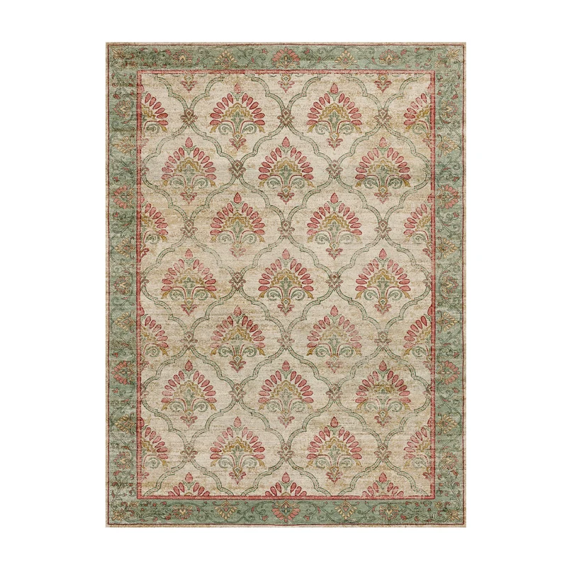 Teppich Vintage - Sage Grid Grün