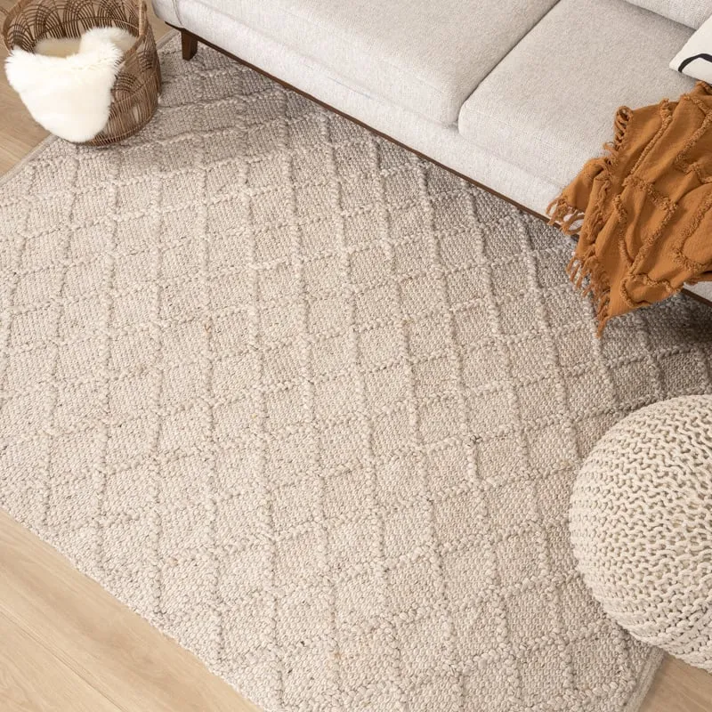 Wollteppich - Knit Beige