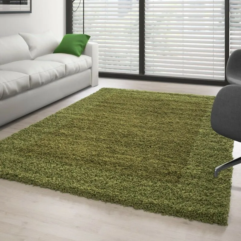 Hochflor Shaggy Langflor-Teppich Wohnzimmerteppich Soft Bordüre - Viele Farben