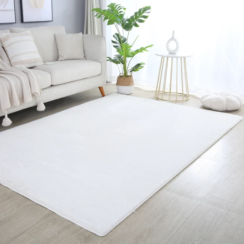 Carpettex Rabbit Hochflor Teppich Kunstfell Einfarbig Flauschig Weich