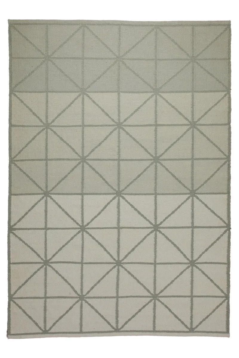 160x230 Teppich Wohnzimmer Grafische Ruhe – Skandi-Flachgewebe mit Diamantraster