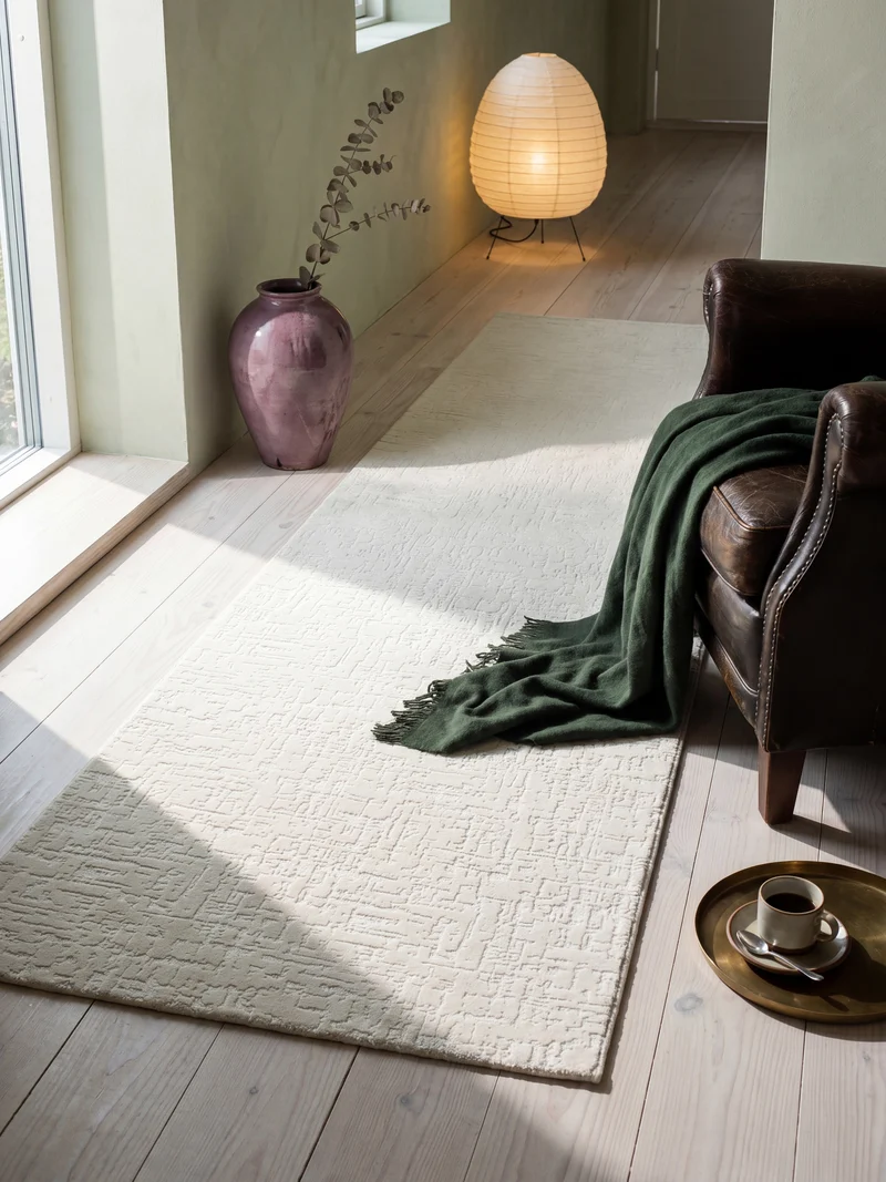 Kurzflor-Teppich Subtile distressed Textur - Polypropylen, 9 mm Gesamthöhe