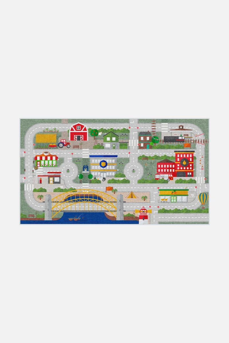 Spielteppich Straßen Bunt