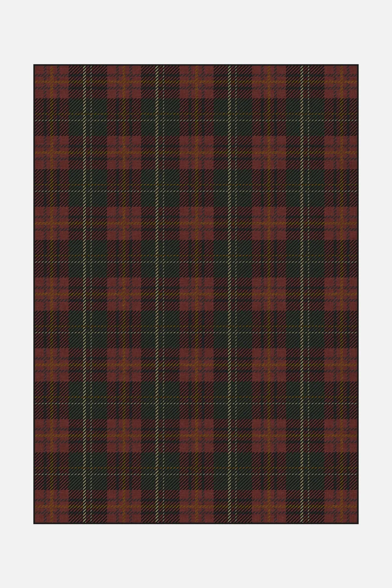 Tartanmuster Kaminrot Teppich