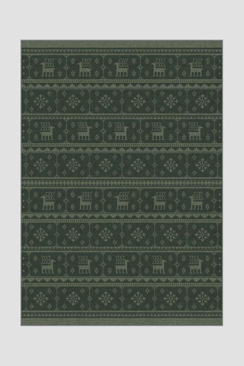 Rentiere Tannengrün Teppich