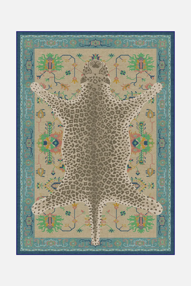 Leopard Bunt Teppich