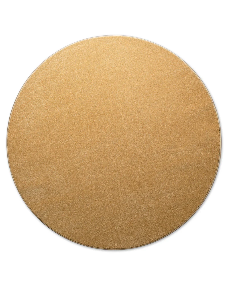 Kurzflorteppich Rund Ocker Gelb "Freja" WECONhome Basics