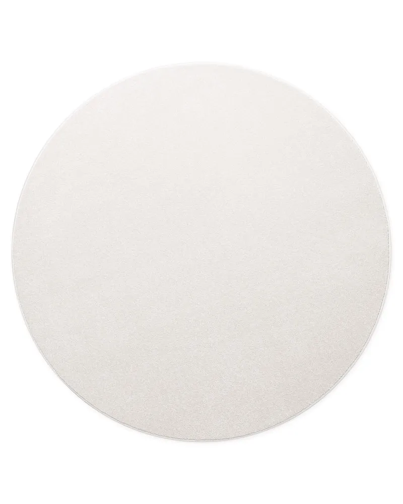 Kurzflorteppich Rund Creme Weiß "Freja" WECONhome Basics
