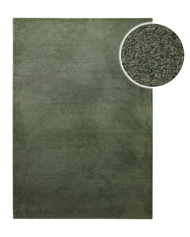 Kurzflorteppich Laub Grün "Freja" WECONhome Basics