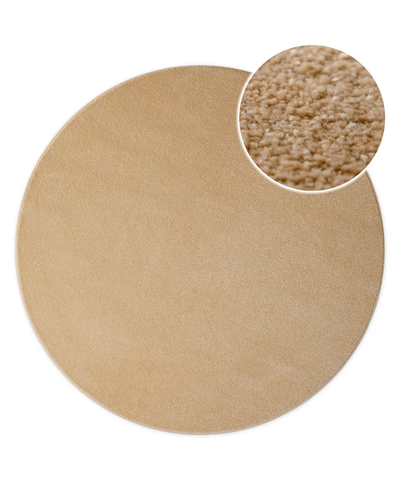 Esprit Kurzflorteppich Rund Sand Beige "Vegas"