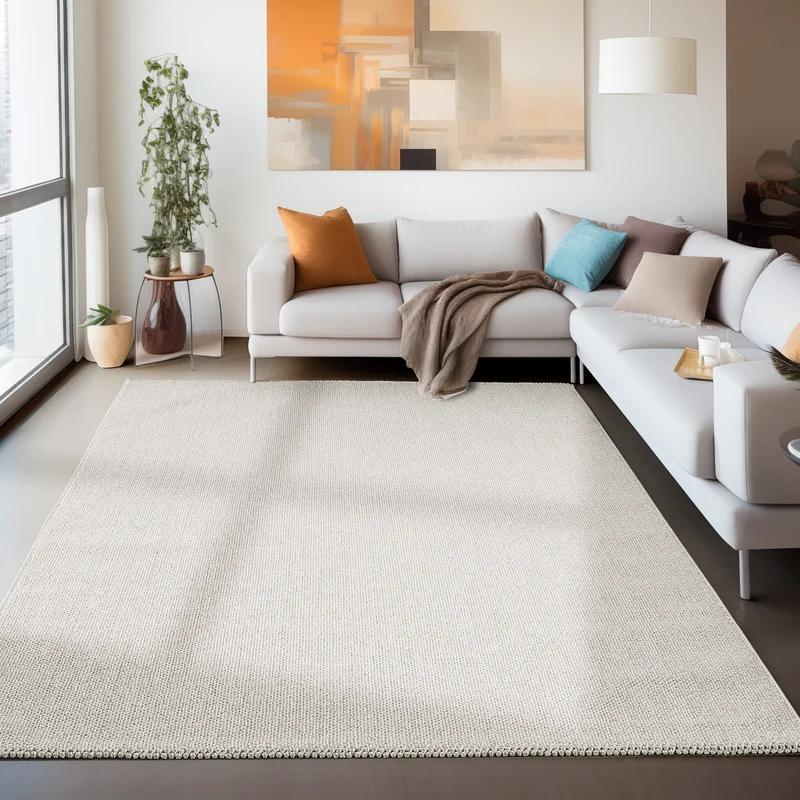 Carpettex Schlingenflor Teppich Einfarbig Weich Pflegeleicht