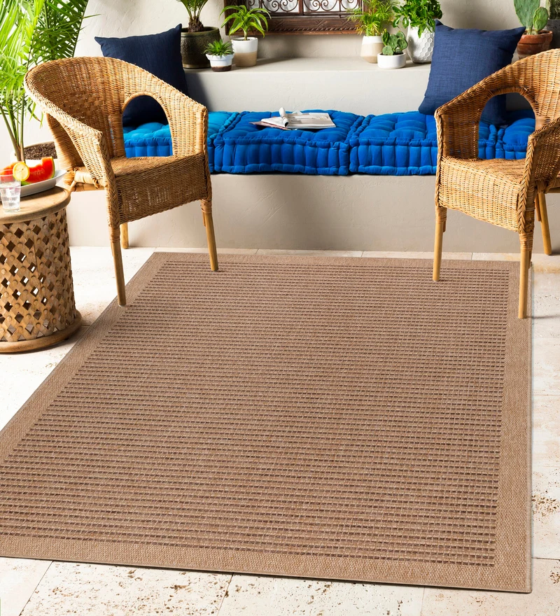 Carpettex Outdoor Teppich Wetterfest Flachgewebe Jute-Optik