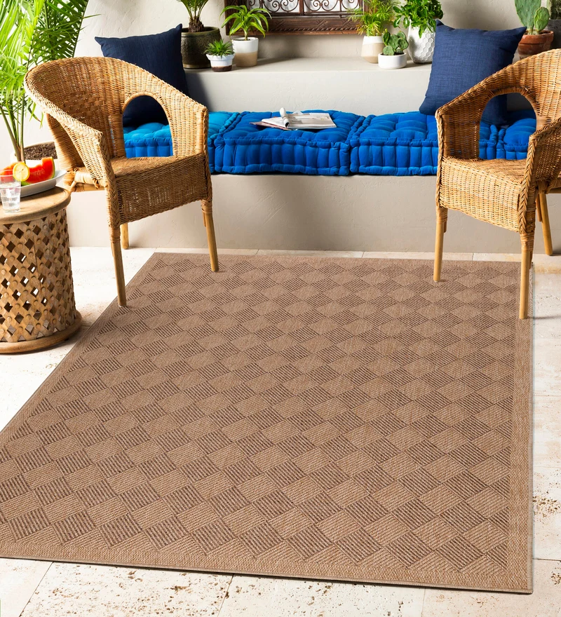 Carpettex Outdoor Teppich Wetterfest Flachgewebe Jute-Optik