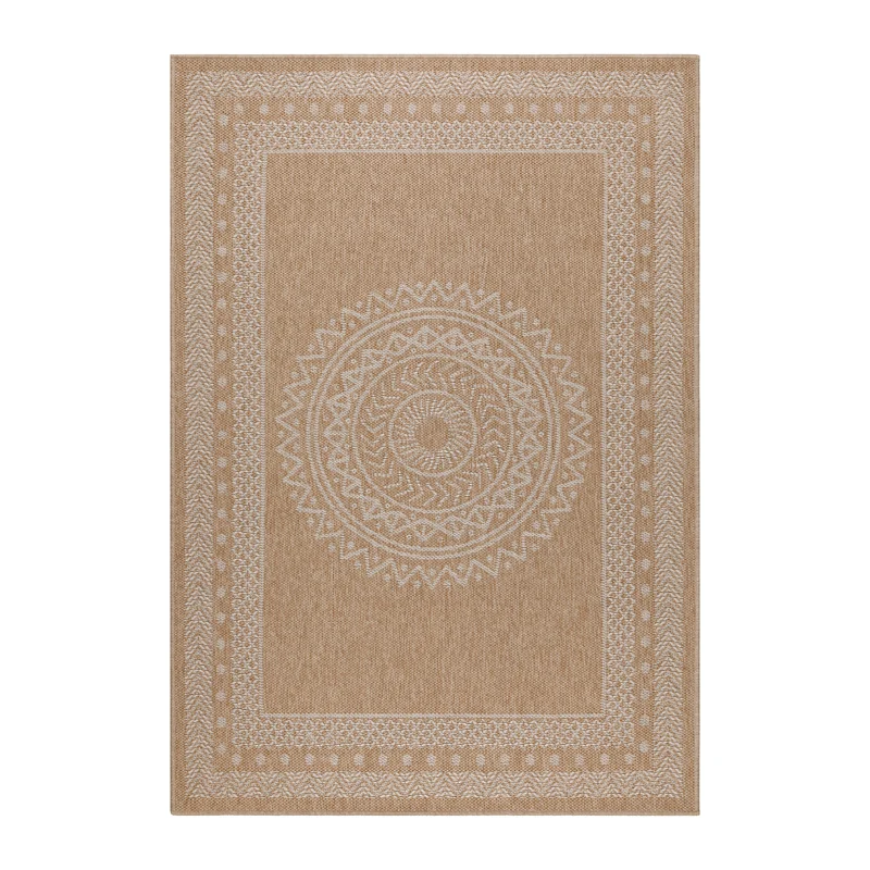 Carpettex Outdoor Teppich Wetterfest Flachgewebe Jute-Optik