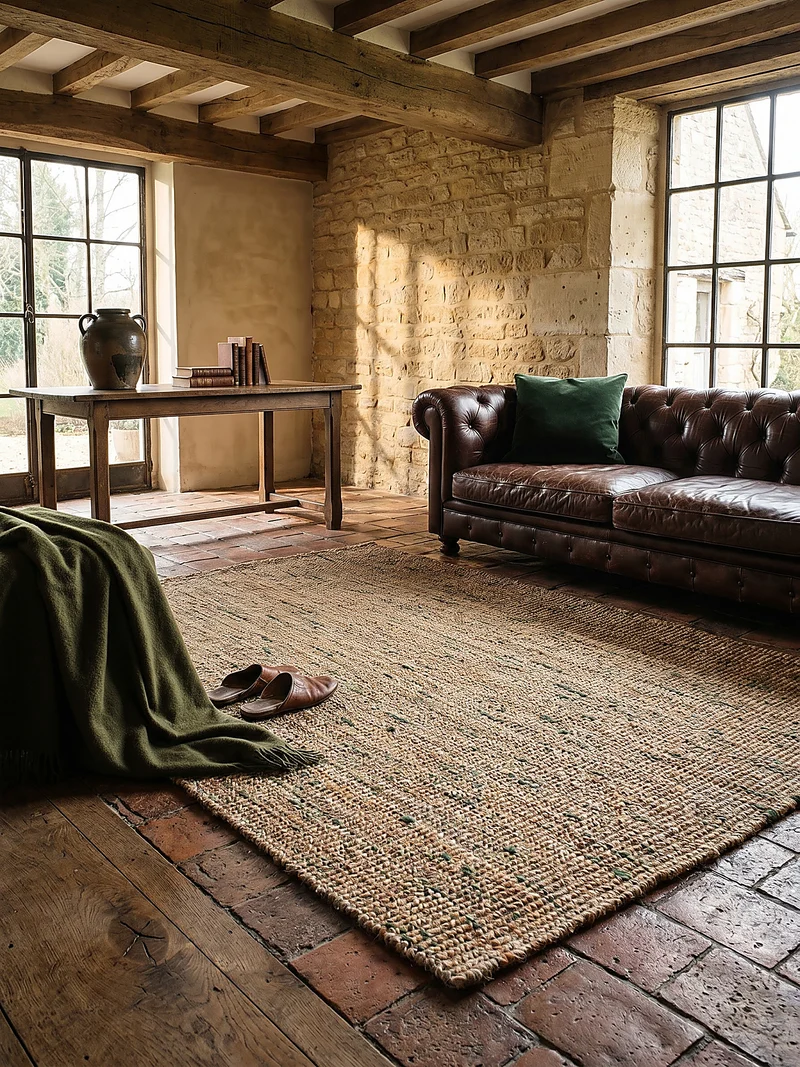 Juteteppich Jute Naturbelassen, Wohnzimmer