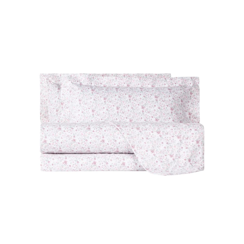 Completo Lenzuola piccole rose Floreale in Flanella