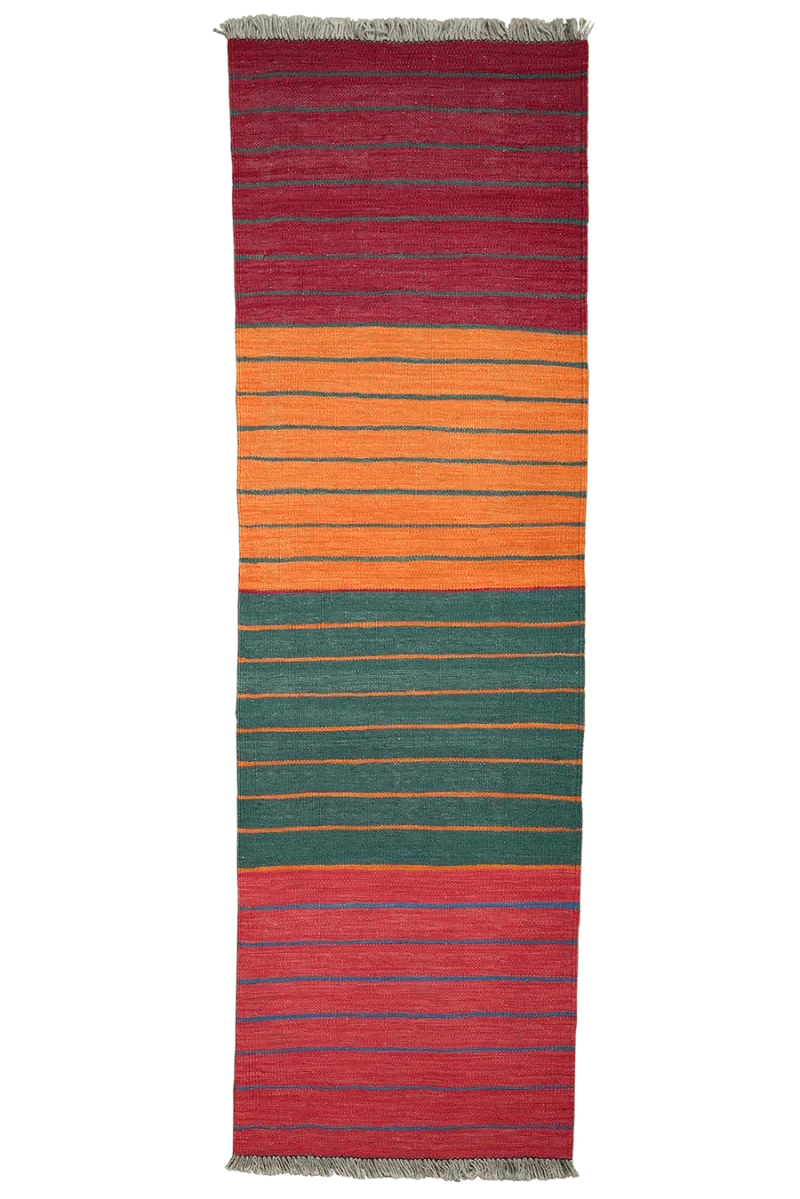 Kelim Gashgai · Handgewebt – Bunt, 193x59 cm