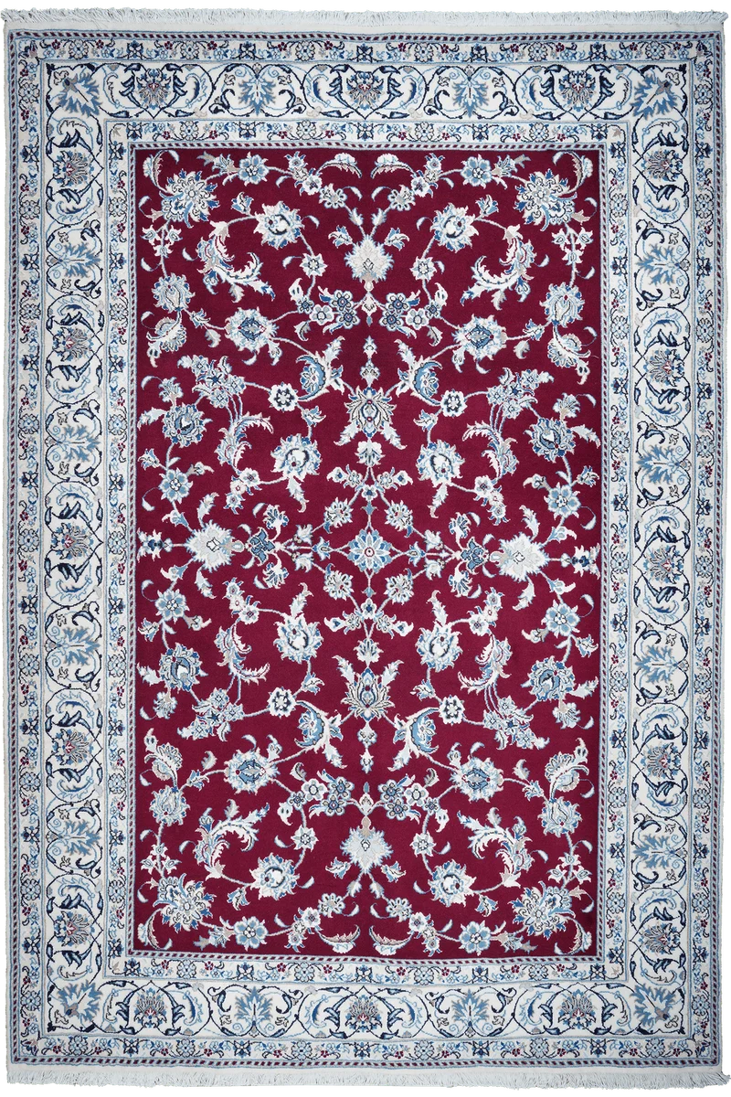 Nain 12La · Handgeknüpft – Rot, 295x197 cm